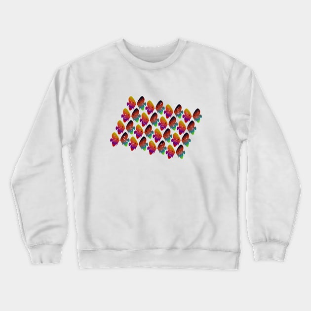 Tropical Fish Pattern With Hearts Crewneck Sweatshirt by Davey's Designs